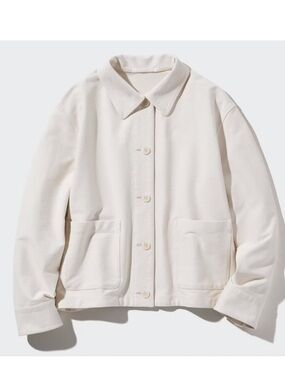 Uniqlo Off-White Relaxed Jersey Jacket